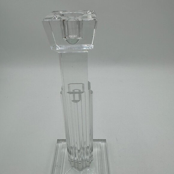 Waterford METROPOLITAN Crystal Tall Single Light Candlestick exquisite art deco - Picture 4 of 12